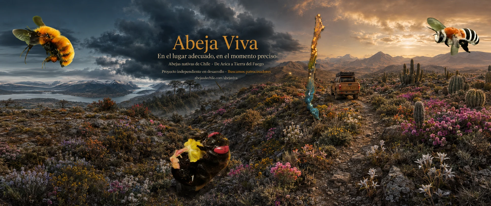 Abeja Viva, expedición para documentar las abejas nativas de Chile