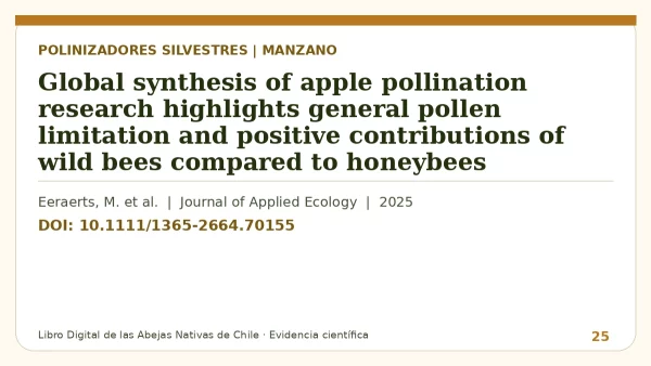Título y DOI del estudio: Global synthesis of apple pollination research highlights general pollen limitation and positive contributions of wild bees compared to honeybees